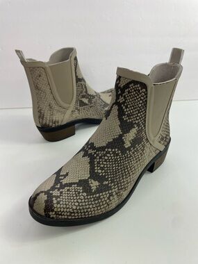 Lucky Brand Basel H2O Snake Print Chelsea Rain Boots‎